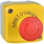 XALK1781 - yellow station - 1 red mushroom head pushbutton Ø40 turn to release 1NC