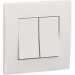 KB32_WE - Switch, Vivace, 16AX, 250V, 2 way, 2 gang, white