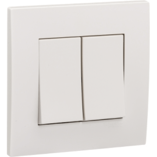 KB32_WE - Switch, Vivace, 16AX, 250V, 2 way, 2 gang, white