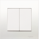 KB32_1_WE - Switch, Vivace, 16AX, 250V, 1 way, 2 gang, white