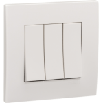 KB33_WE - Switch, Vivace, 16AX, 250V, 2 way, 3 gang, white