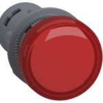 XA2EVM4LC - Pilot light, plastic, red, Ø 22 mm, with integral LED, 220…230V AC, Anti-interference