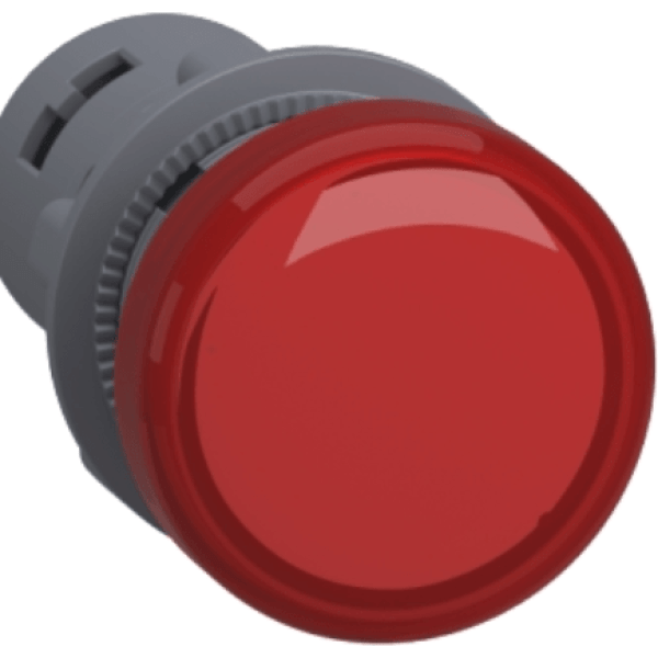 XA2EVM4LC - Pilot light, plastic, red, Ø 22 mm, with integral LED, 220…230V AC, Anti-interference