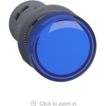 XA2EVM6LC - Pilot light, plastic, blue, Ø 22 mm, with integral LED, 220…230V AC, Anti-interference