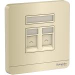 E8332TDRJS5_WG - AvatarOn, telephone + data socket, RJ45 Cat5E, shuttered, Wine Gold