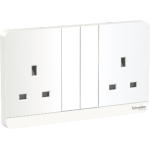E8315_WD - Switched socket, AvatarOn, complete product, screw terminal, IP20, wood