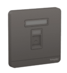 E8331RJS5_DG - AvatarOn, data socket, RJ45, cat5e, shuttered, Dark Grey