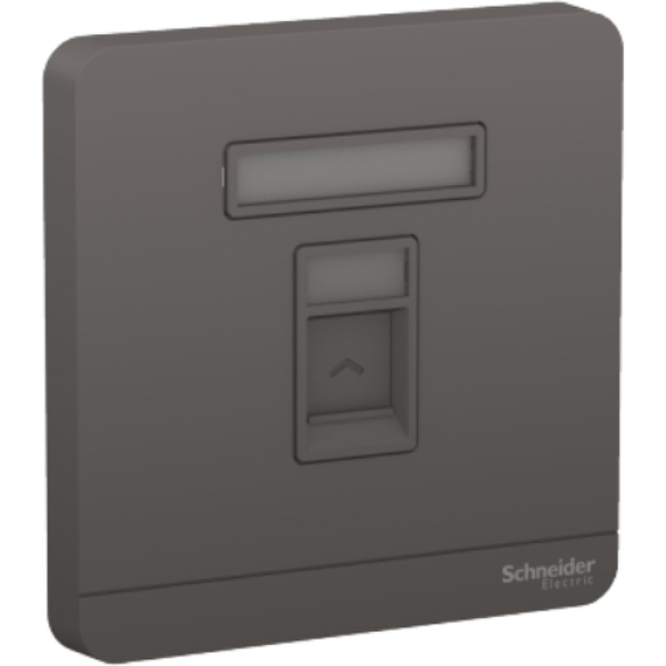 E8331RJS5_DG - AvatarOn, data socket, RJ45, cat5e, shuttered, Dark Grey