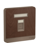 E8331RJS5_WD -  AvatarOn, data socket, RJ45, cat5e, shuttered, Wood