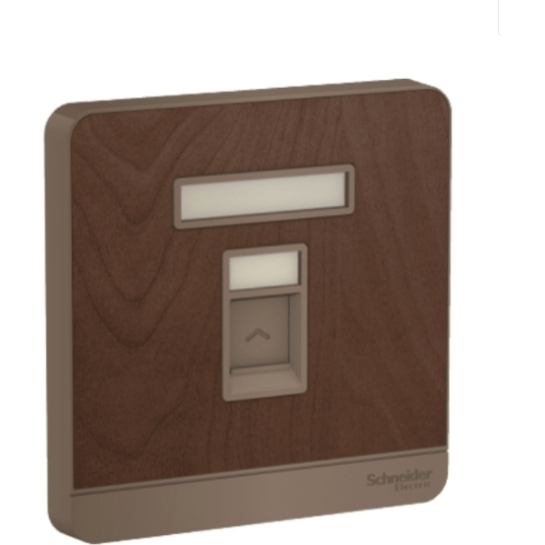 E8331RJS5_WD -  AvatarOn, data socket, RJ45, cat5e, shuttered, Wood