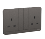 Avataron Switched Socket, Screw Terminal, Dark Grey