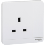 E8315_WE - Switched socket, AvatarOn, complete product, screw terminal, IP20, white