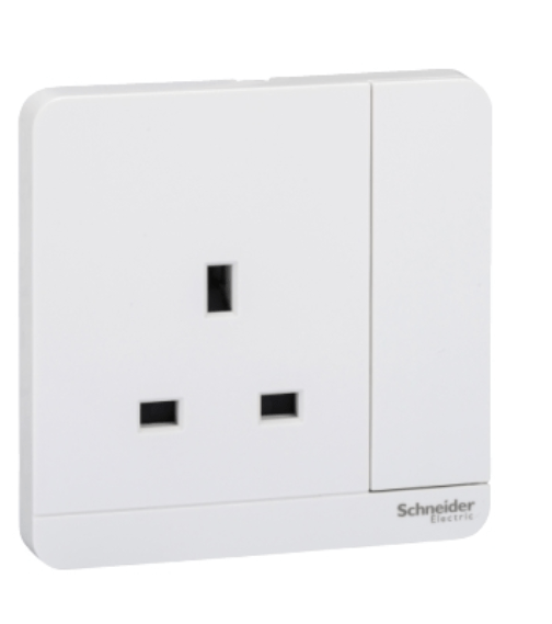 E8315_WE - Switched socket, AvatarOn, complete product, screw terminal, IP20, white