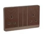 Avataron Switched Socket, Screw Terminal, Wood