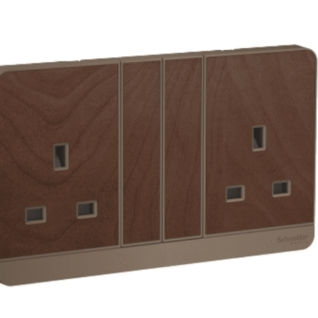 Avataron Switched Socket, Screw Terminal, Wood
