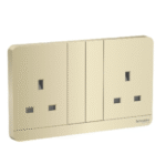 Avataron Switched Socket, Screw Terminal Wine Gold