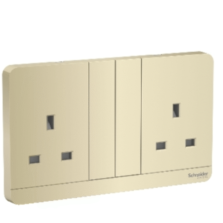 Avataron Switched Socket, Screw Terminal Wine Gold