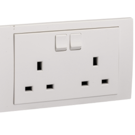 Vivace, TwinGang Switched Socket.White