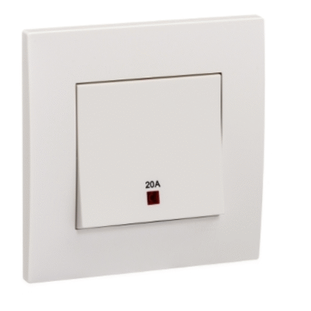 Vivace,Switched Socket,White