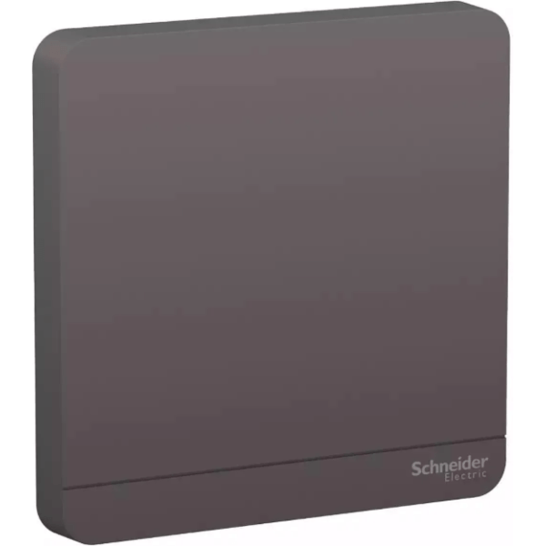 E8330X_DG - AvatarOn, blank plate, 1 gang, Dark grey