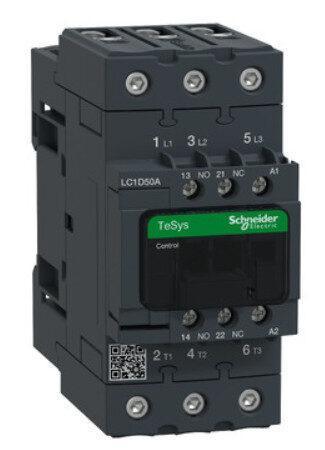 LC1D50AM7 - Contactor, TeSys Deca, 3P(3 NO), AC-3/AC-3e, <=400V, 50A, 220V AC 50/60Hz coil, screw clamp terminals