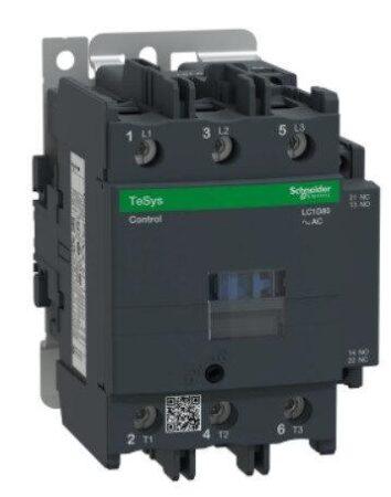LC1D80M7 - Contactor, TeSys Deca, 3P(3NO), AC-3/AC-3e, <=440V, 80A, 220V AC 50/60Hz coil, screw clamp terminals