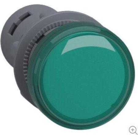XA2EVM3LC - round pilot light Ø 22 - green - integral LED - 220 V AC - screw clamp terminals
