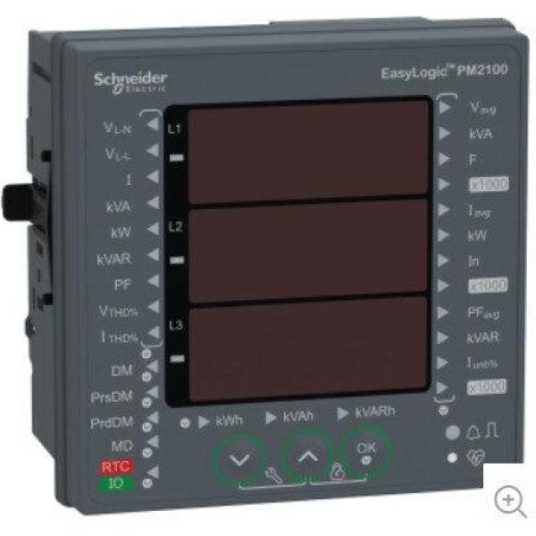 METSEPM2110 - EasyLogic PM2110, Power & Energy meter, Total Harmonic, LED display, Pulse, class 1