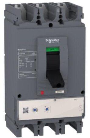 LV540510 - circuit breaker EasyPact CVS400N, 50 kA at 415 VAC, 400 A rating ETS 2.3 electronic trip unit, 3P 3d