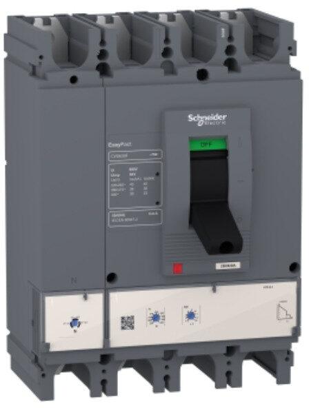 LV563506 - circuit breaker, EasyPact CVS630F, 36kA at 415VAC, 630A, ETS 2.3 electronic trip unit, 4P3d