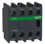 LADN22 - Auxiliary contact block, TeSys D, 2NO + 2NC, front mounting, screw clamp terminals