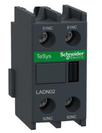 LADN02 - Auxiliary contact block, TeSys D, 2NC, front mounting, screw clamp terminals