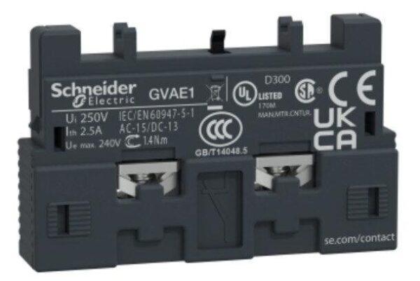 GVAE1 - TeSys GV2 & GV3, auxiliary contact, 1 NO/NC