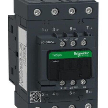 LC1DT60AM7 - Contactor, TeSys Deca, 4P(4 NO), AC-1, 0 to 440V, 60A, 220VAC 50/60Hz coil