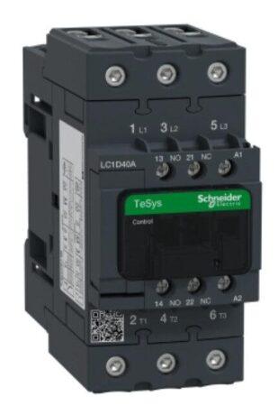 LC1D40AP7 - Contactor, TeSys Deca, 3P(3 NO), AC-3/AC-3e, <=400V, 40A, 230V AC 50/60Hz coil, screw clamp terminals