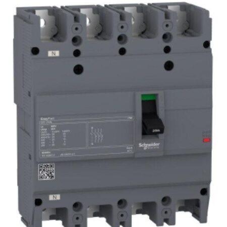 EZC250N4250 - circuit breaker, EasyPact EZC250N, TMD, 250A, 4 poles 3d