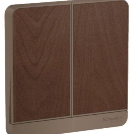 E8332L2LED_WD - AvatarOn, 2 switches, 16AX, 250V, 2 way, LED, Wood