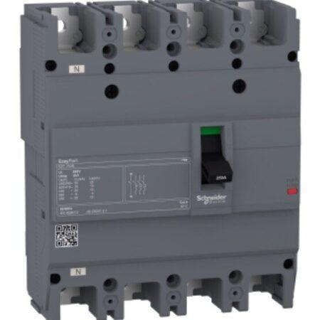 EZC250N4160 - circuit breaker, EasyPact EZC250N, TMD, 160A, 4 poles 3d