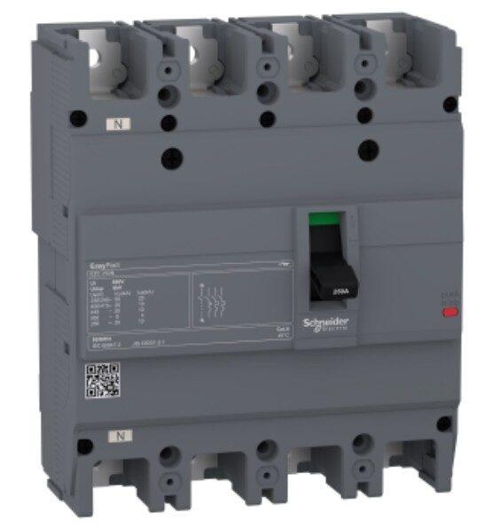 EZC250N4160 - circuit breaker, EasyPact EZC250N, TMD, 160A, 4 poles 3d