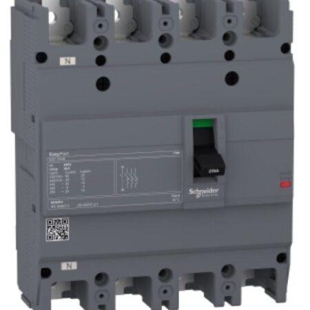 EZC250N4200 - circuit breaker, EasyPact EZC250N, TMD, 200A, 4 poles 3d