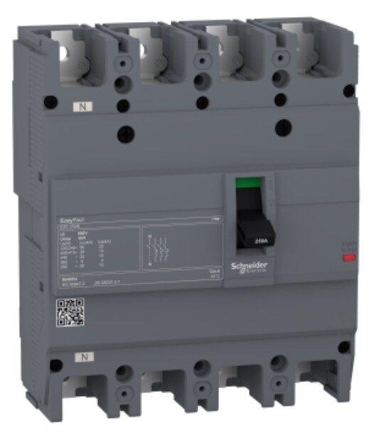 EZC250N4200 - circuit breaker, EasyPact EZC250N, TMD, 200A, 4 poles 3d