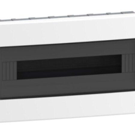 EZ9EUA118 -  Easy9EU, Flush-mounted enclosure, 1x18 Modules, smoked door, with 2 terminal blocks