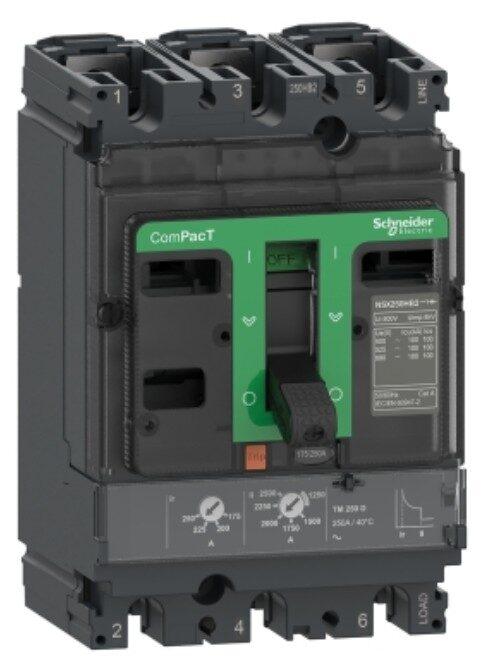 C10N3TM016 - Circuit breaker, ComPacT NSX100N, 50kA/415VAC, 3 poles, TMD trip unit 16A