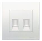 KB32RJ6 - Data socket, Vivace, cat 6, with shutter, 2 gang, white