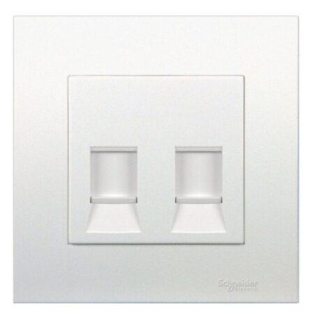KB32RJ6 - Data socket, Vivace, cat 6, with shutter, 2 gang, white