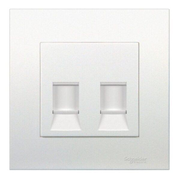 KB32RJ6 - Data socket, Vivace, cat 6, with shutter, 2 gang, white