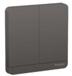 E8332L2LED_DG - AvatarOn, 2 switches, 16AX, 250V, 2 way, LED, Dark Grey