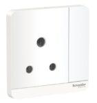E8315_15_WE_G12 - Switched socket, AvatarOn, complete product, screw terminal, IP20, white