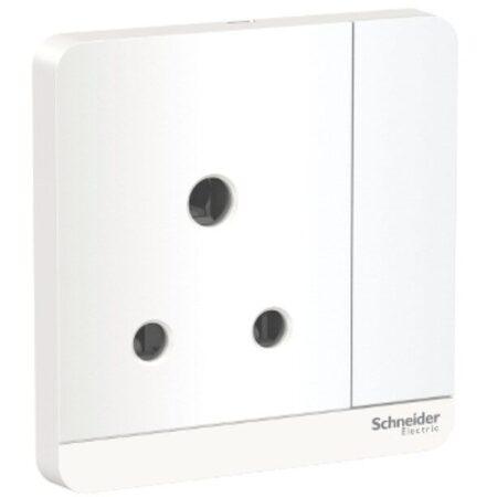 E8315_15_WE_G12 - Switched socket, AvatarOn, complete product, screw terminal, IP20, white