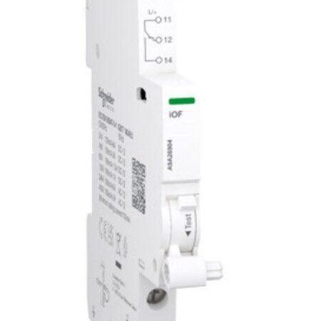 A9A26904 - Auxiliary contact, Acti9 A9A, iOF, 1 C/O, 100mA to 6A, 24VAC to 415VAC, 24-130 VDC, bottom connection